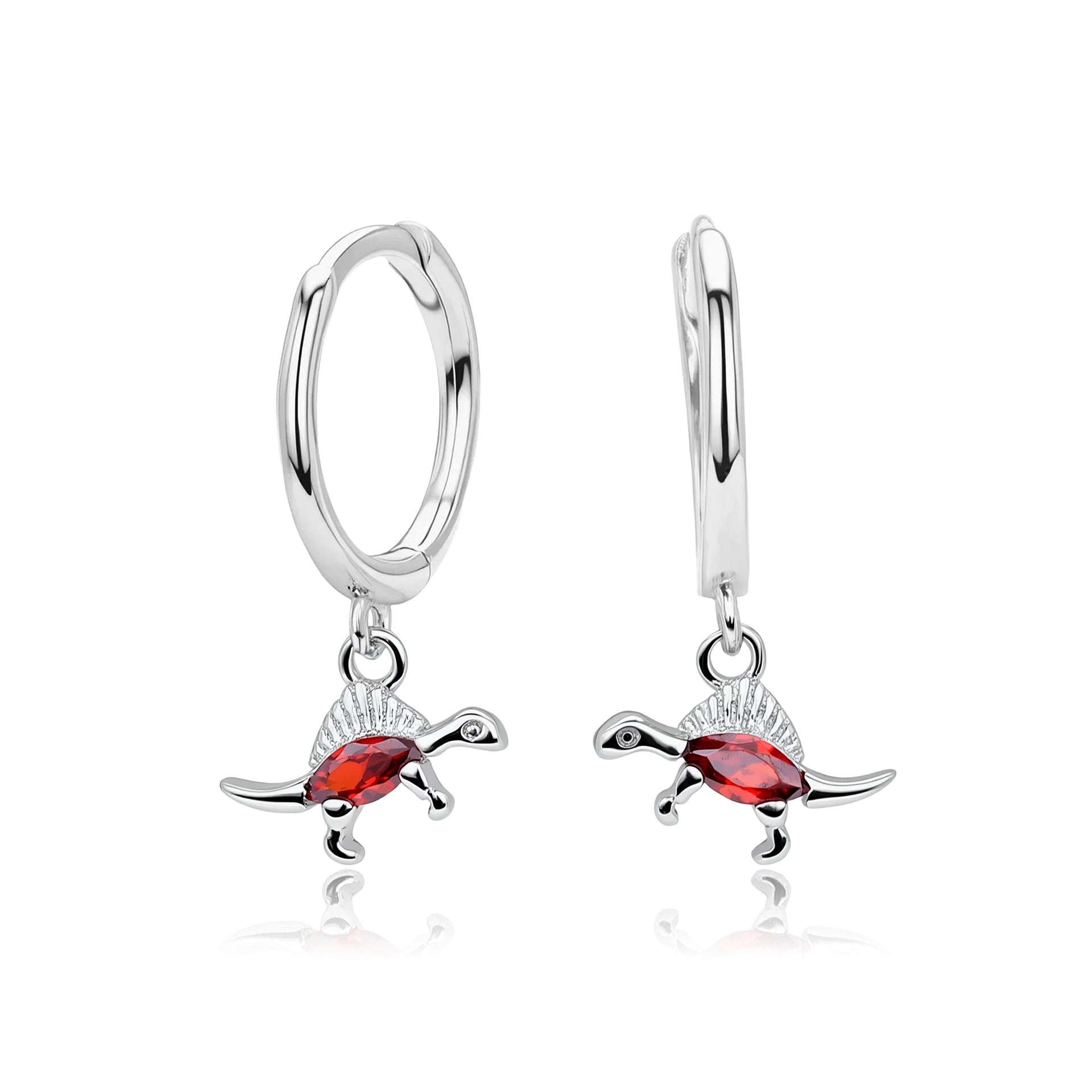 Damen Ohrhänger mit Dinosaurier-Motiv und funkelndem Zirkonbesatz Shop Nory