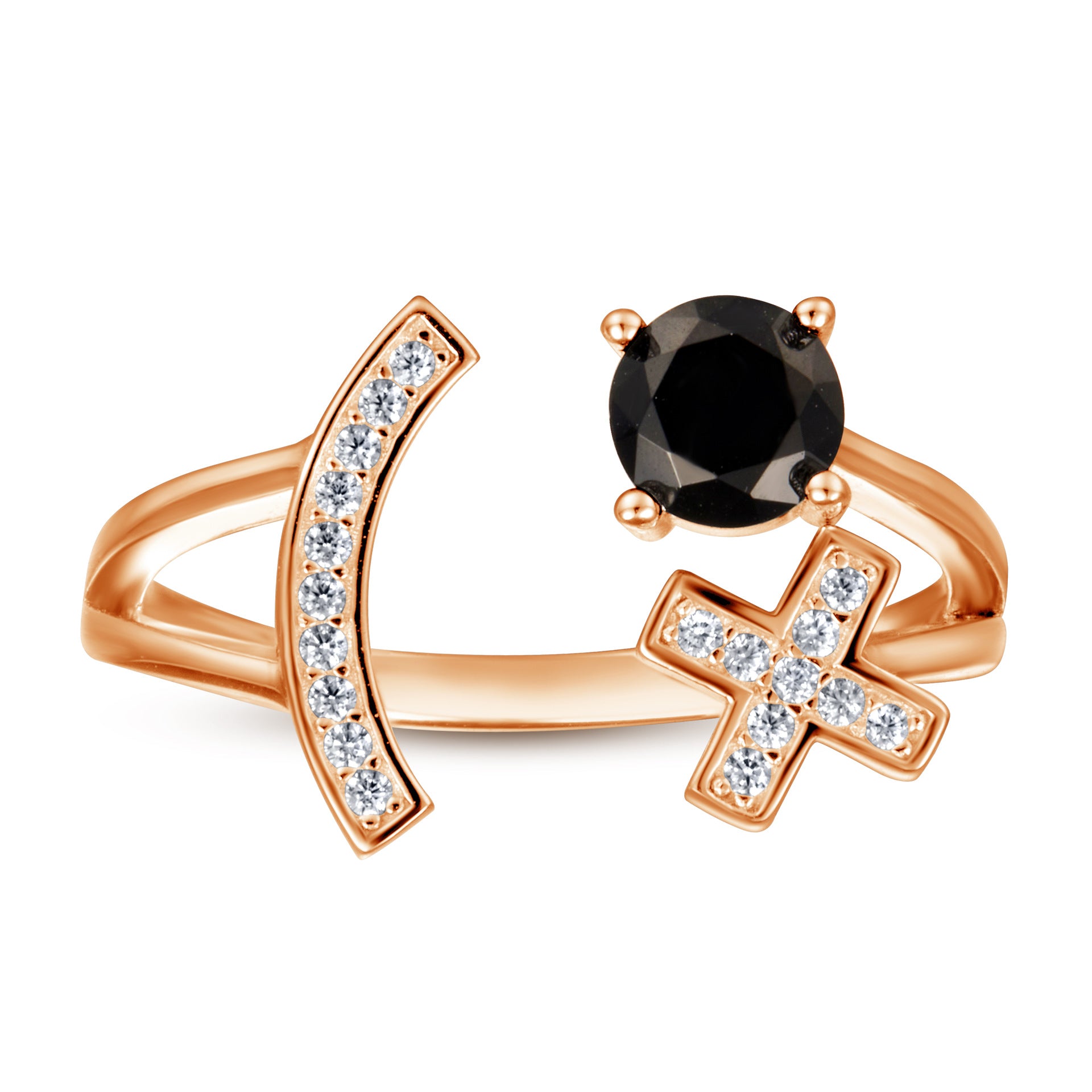 Damen Verlobungsring mit herzförmigem Hauptstein und kunstvollem Zirkonia-Besatz Shop Nory