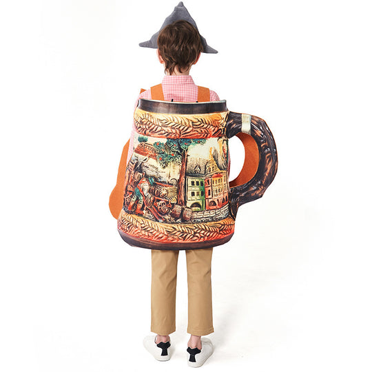 Unisex nan traditioneller keramischer Bierkrug mit Zinndeckel und handbemaltem Reliefmotiv Shop Nory