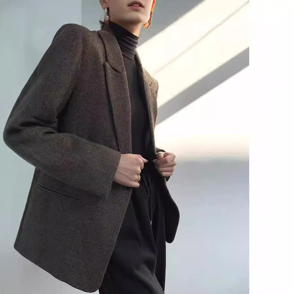 Damen Eleganter Wollblazer Shop Nory
