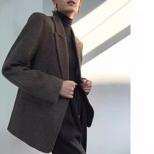 Damen Eleganter Wollblazer Shop Nory
