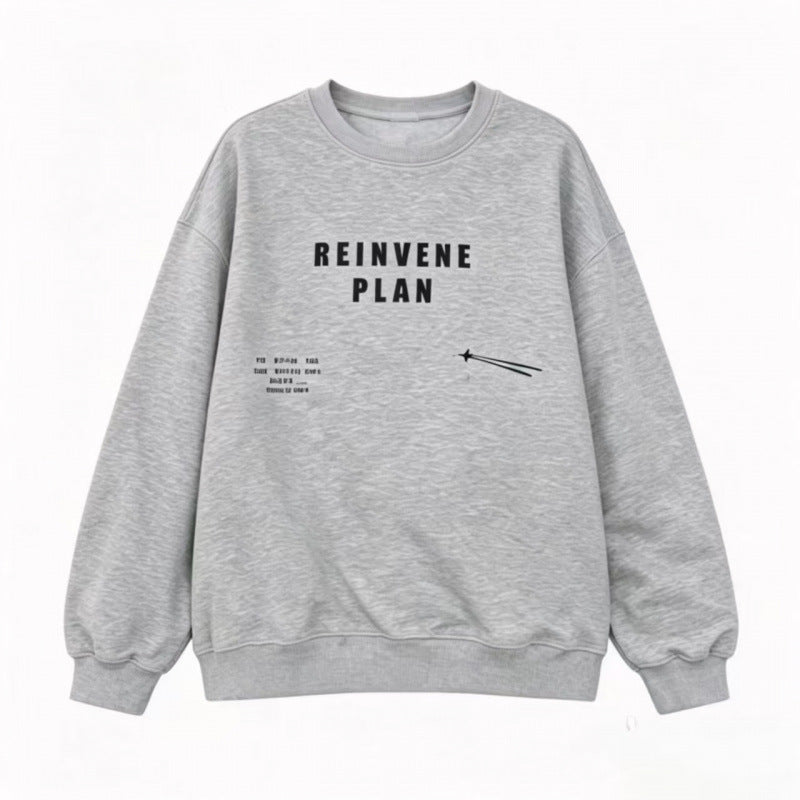 Unisex Oversize-Sweatshirt mit Rundhalsausschnitt, Statement-Print und French-Terry-Innenfutter Shop Nory