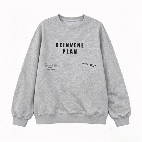 Unisex Oversize-Sweatshirt mit Rundhalsausschnitt, Statement-Print und French-Terry-Innenfutter Shop Nory