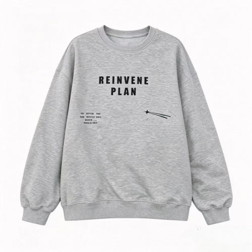 Unisex Oversize-Sweatshirt mit Rundhalsausschnitt, Statement-Print und French-Terry-Innenfutter Shop Nory