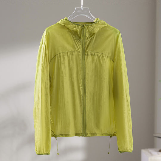 Damen Ultraleichte Packbare Schutzjacke mit Kapuze und verstellbarem Saum Shop Nory