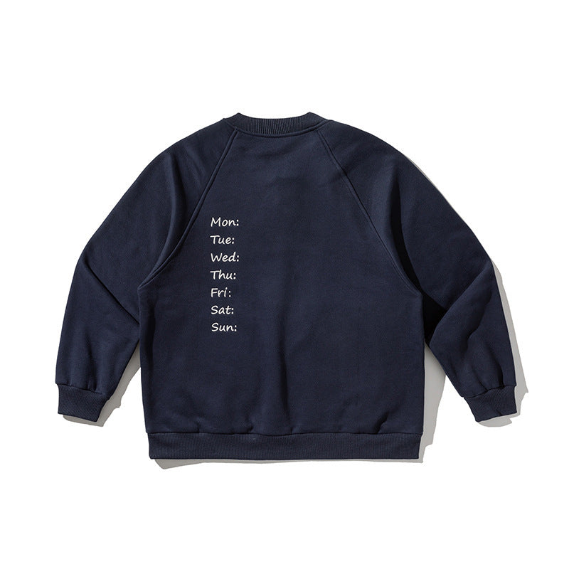 Herren Oversize-Sweatshirt mit Henley-Knopfleiste, Raglanärmeln und runden Fronttaschen Shop Nory