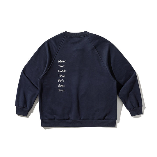 Herren Oversize-Sweatshirt mit Henley-Knopfleiste, Raglanärmeln und runden Fronttaschen Shop Nory