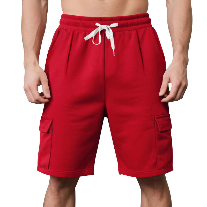 Herren nan elastische Cargo-Bermuda mit Kordelzug und Mehrfachtaschen