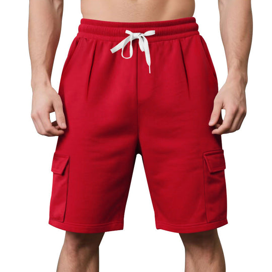 Herren nan elastische Cargo-Bermuda mit Kordelzug und Mehrfachtaschen