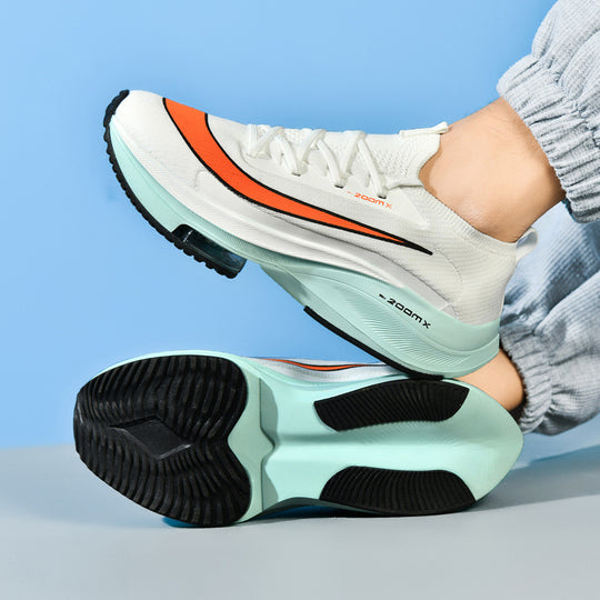 Unisex Performance-Laufschuh mit sockenähnlichem Strickschaft, sichtbarer Luftdämpfung und reaktionsfreudiger Zwischensohle Shopy Nory