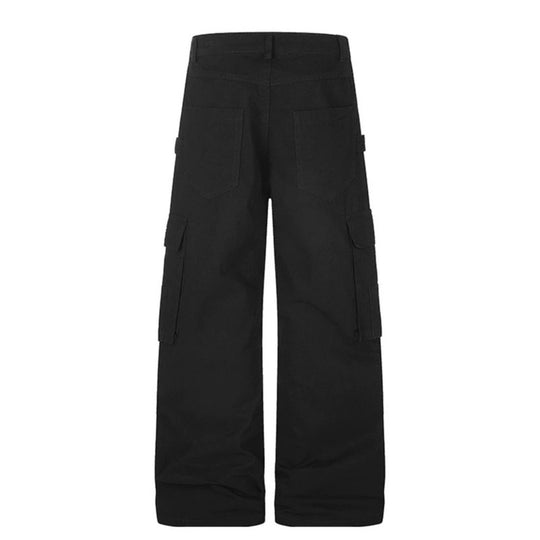 Damen Cargo-Hose mit hohem Bund, Multifunktions-Taschen und weitem Culotte-Schnitt Shop Nory