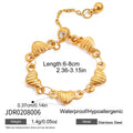 Damen Armband mit eleganten herzförmigen Elementen aus hypoallergenem Edelstahl Shop Nory