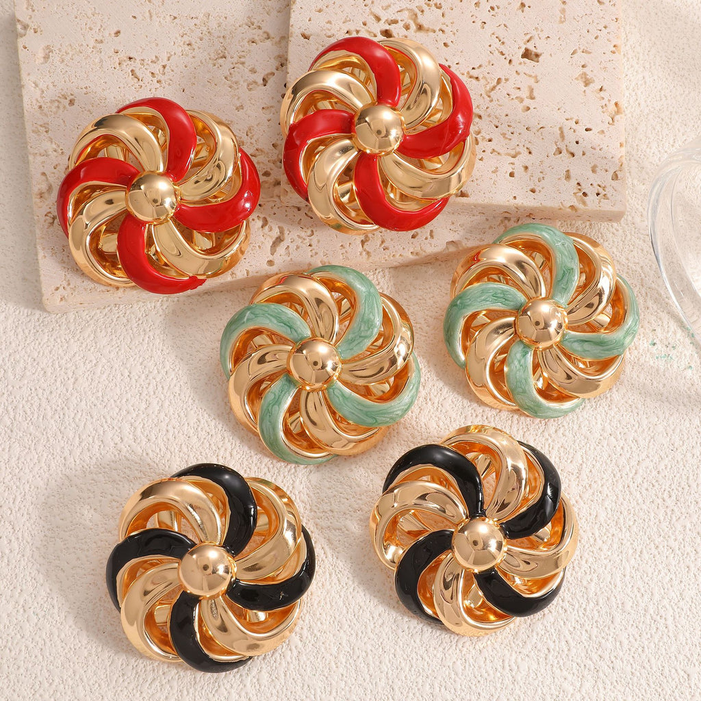 Damen Ohrclips im eleganten, blumigen Design Shop Nory