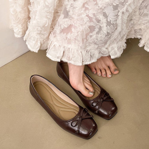 Damen Ballerinas mit zartem Schleifenakzent und gepolsterter Innensohle