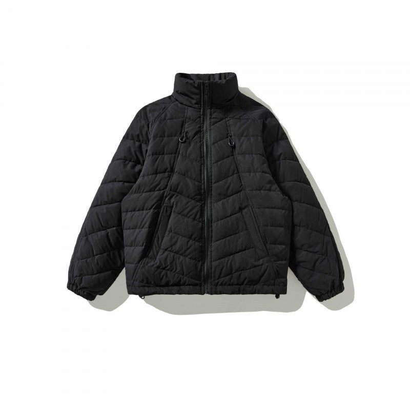 Unisex Gepolsterte Steppjacke mit hohem Kragen, Kordelzugsaum und elastischen Bündchen Shop Nory