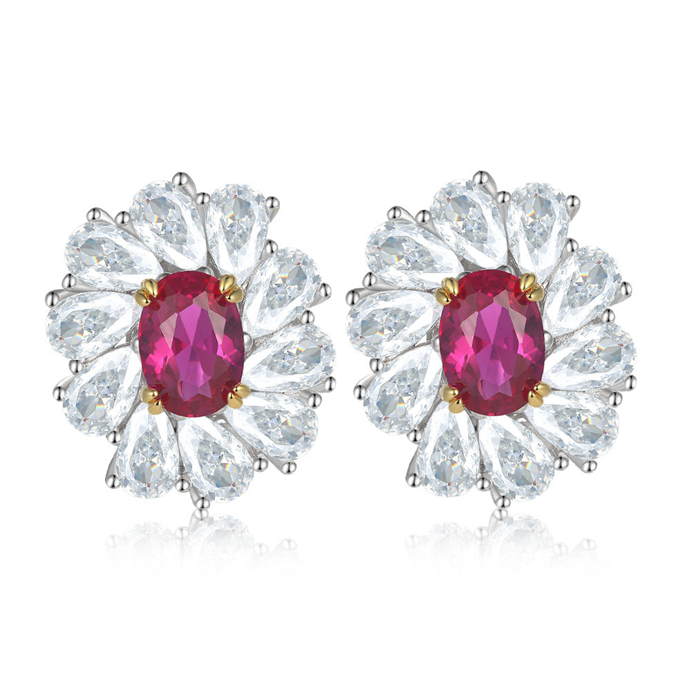 Damen Ohrringe mit quadratischem Zirkonia-Besatz Shop Nory