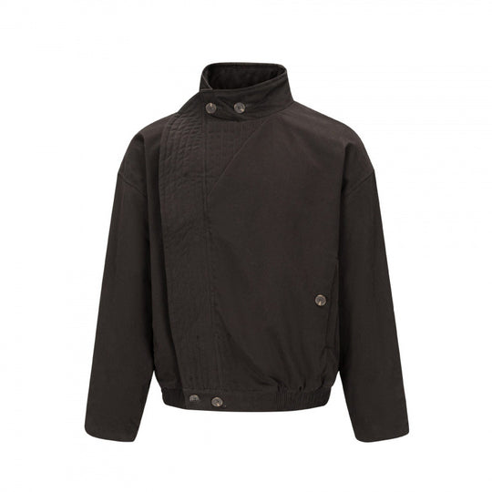 Herren Asymmetrische Kurzjacke mit Stehkragen, gesteppter Frontblende und elastischem Saum Shop Nory