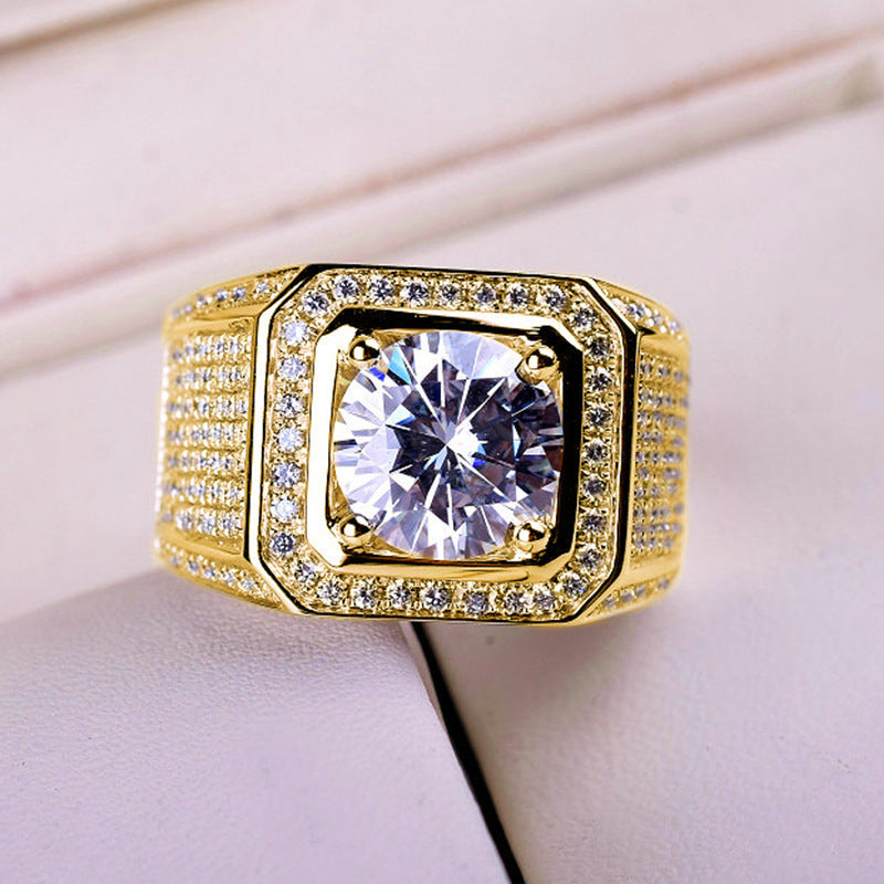 Damen Funkelnder Eleganter Ring mit quadratischem Design Shop Nory