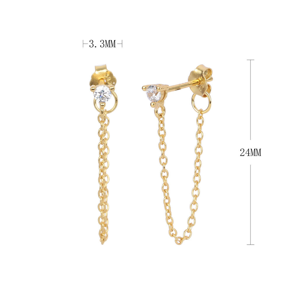 Damen Ohrhänger mit elegantem Kettenanhänger Shop Nory