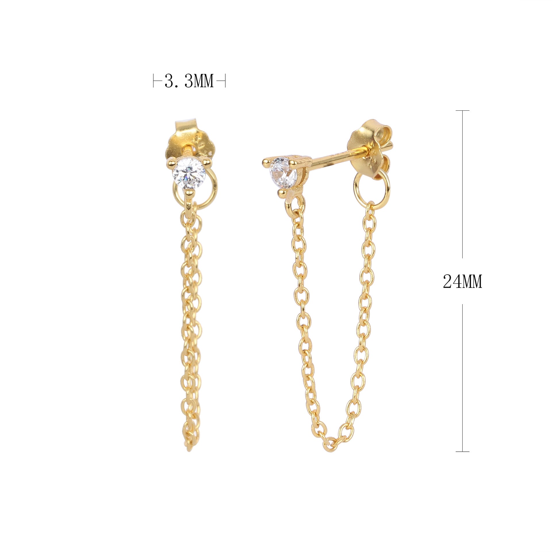 Damen Ohrhänger mit elegantem Kettenanhänger Shop Nory
