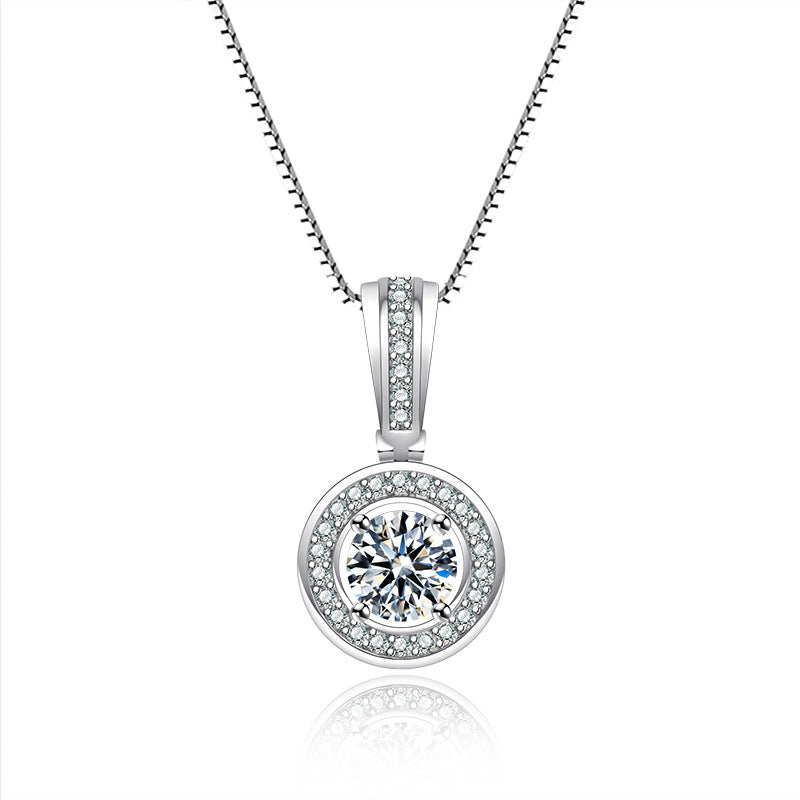 Damen Halskette mit funkelndem Zirkonia-Anhänger in elegantem Design Shop Nory