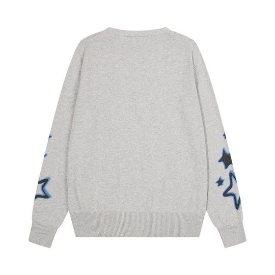 Damen Geknöpfte V‑Neck Strickjacke mit Allover-Print, Eingrifftaschen und geripptem Saum Shop Nory