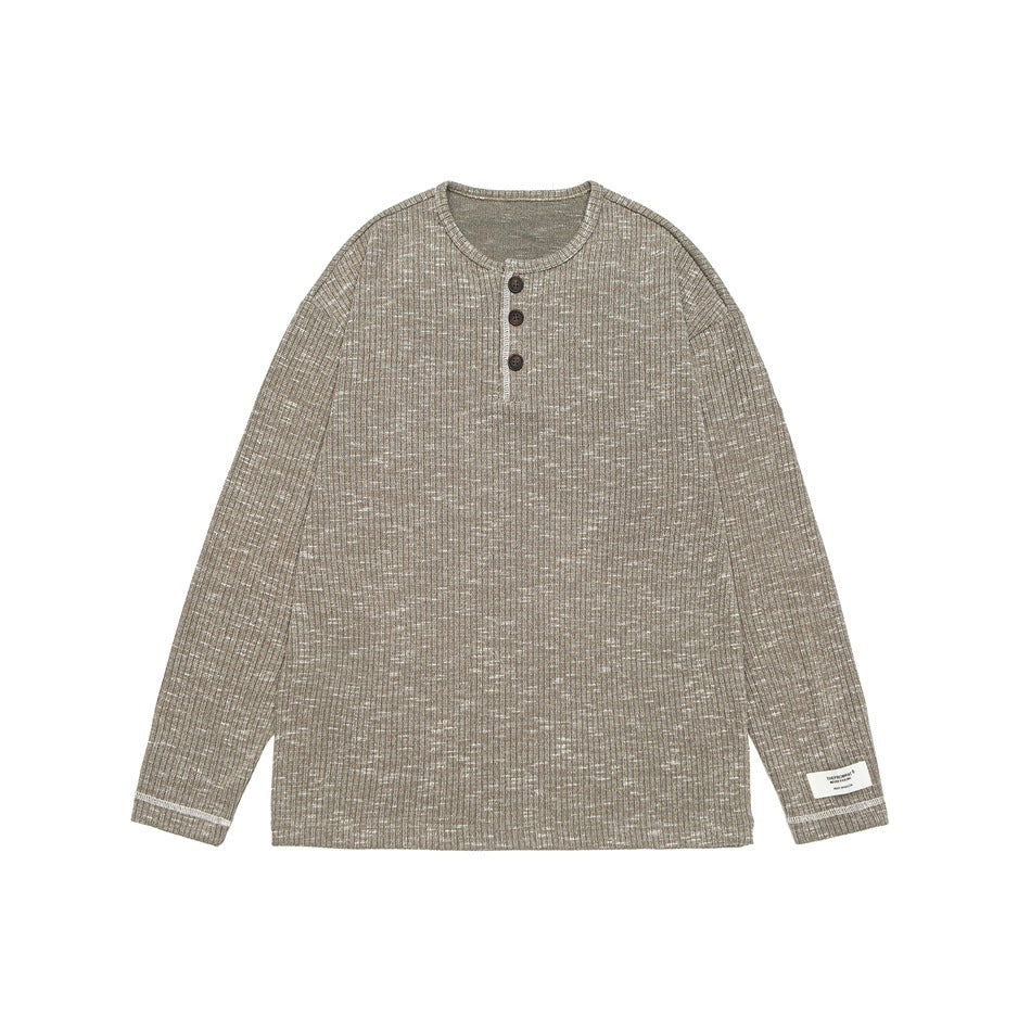 Unisex Thermo-Waffelstrick-Henleyshirt mit Knopfleiste und Rippstruktur Shop Nory
