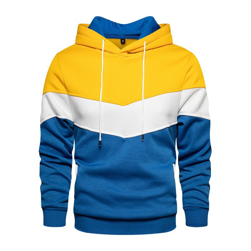 Herren Sportlicher Kapuzenpullover mit modernem Farbblockdesign und atmungsaktiven Eigenschaften
