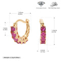 Damen Creolenohrringe mit funkelnden Zirkonsteinen aus hochwertigem 925 Sterling Silber Shop Nory