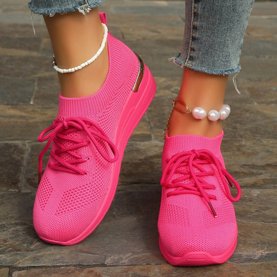 Damen Sportliche Sneaker mit innovativem Strickdesign