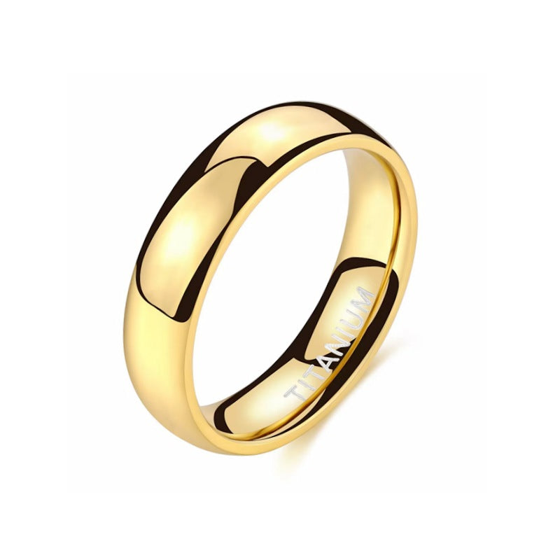 Herren Titanring mit eleganter polierter Oberfläche und strukturiertem Design Shop Nory