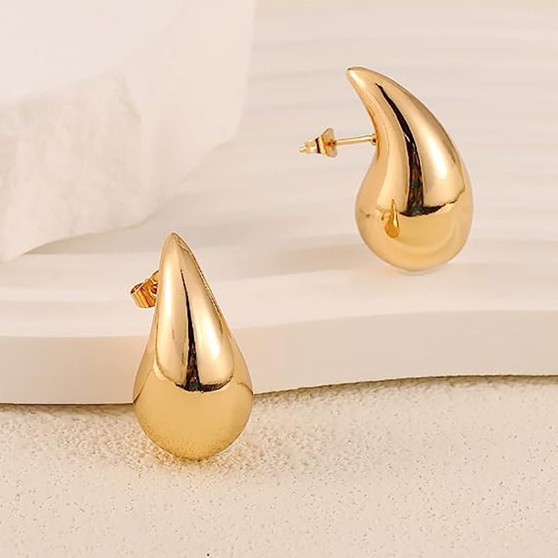 Damen Ohrstecker mit fließendem Tropfen-Design Shop Nory