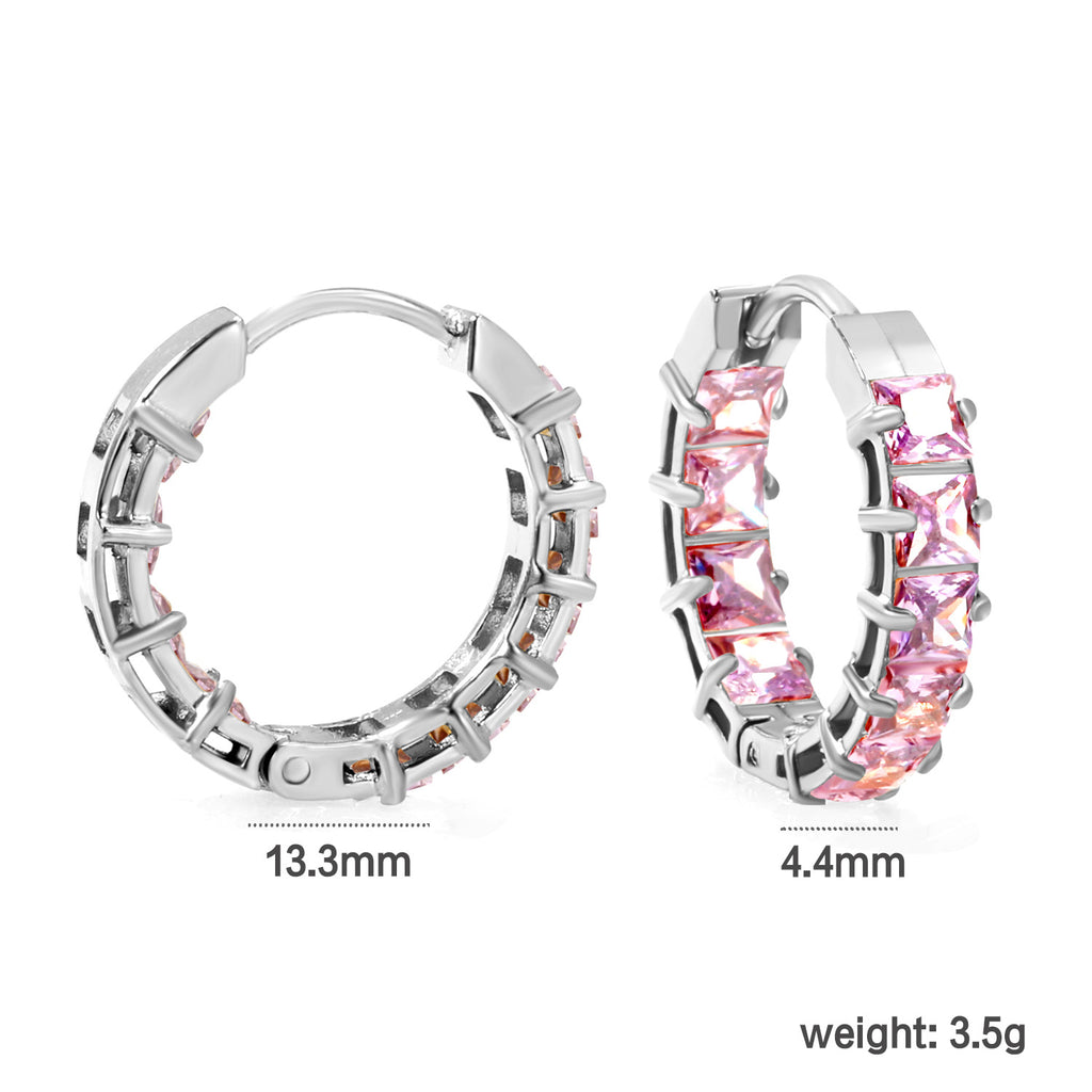 Damen Ohrstecker mit funkelnden Zirkonia in hochwertiger Fassung Shop Nory