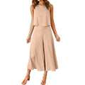 Damen Jumpsuit mit fließendem Schnitt und weitem Bein