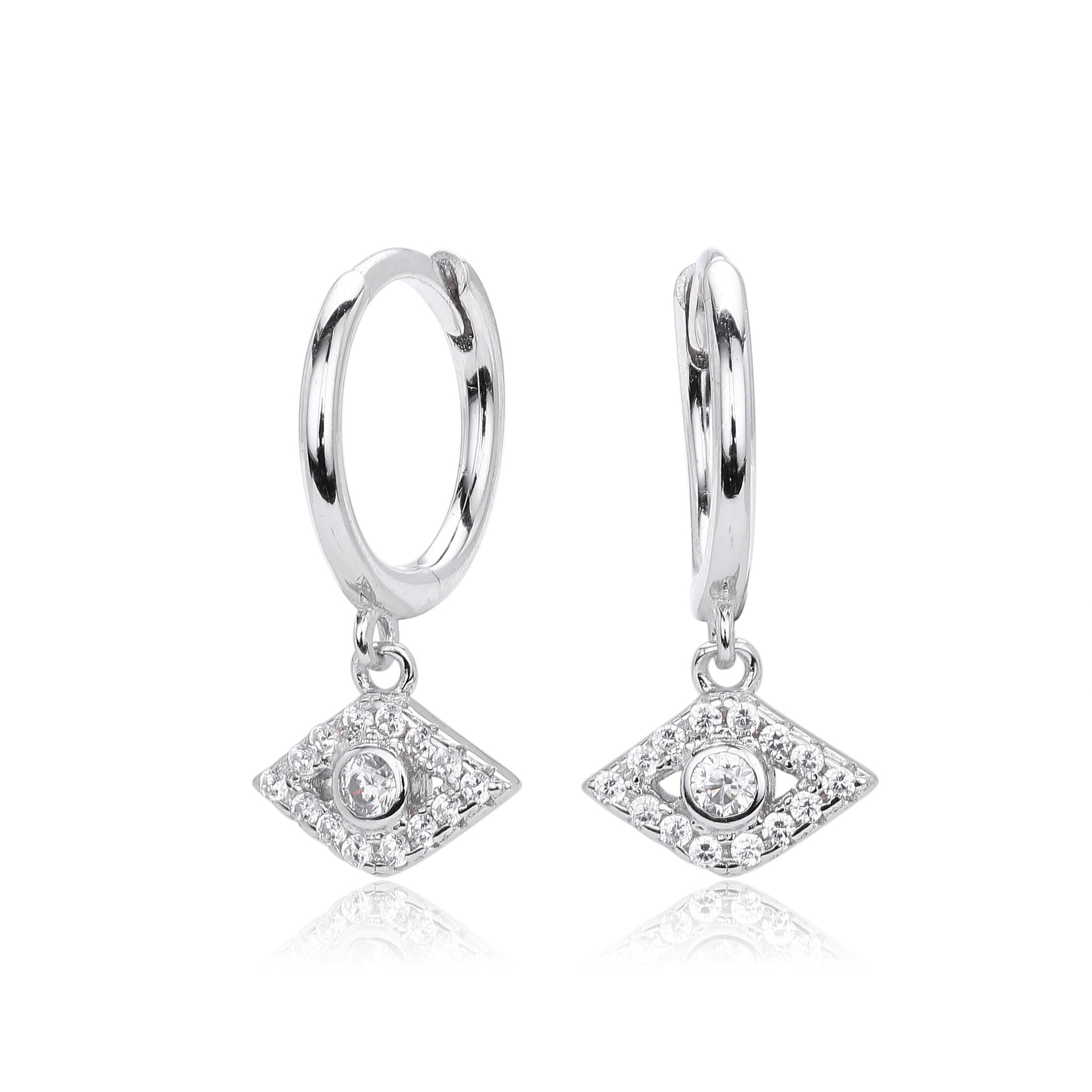 Damen Ohrhänger mit funkelndem Augenmotiv aus 925er Sterling Silber Shop Nory