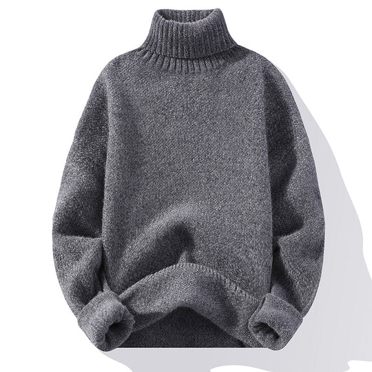 Herren Rollkragenpullover aus Bouclé-Feinstrick mit gerippten Bündchen Shop Nory
