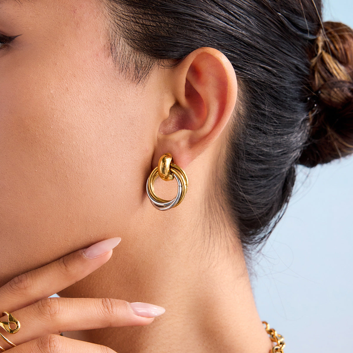 Damen Ohrhänger mit elegantem, kombinierbarem Design und hypoallergenem Edelstahl Shop Nory