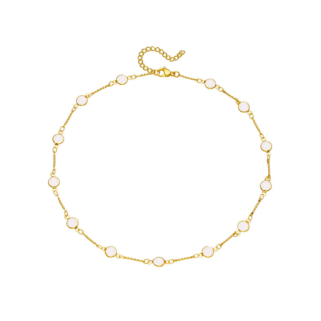 Damen zarte Choker-Halskette mit eleganten Edelsteinen Shop Nory