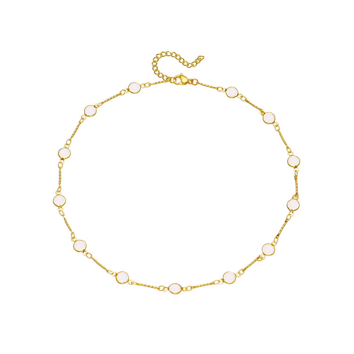 Damen zarte Choker-Halskette mit eleganten Edelsteinen Shop Nory