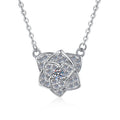 Damen Halskette mit floralen Anhänger und funkelnden Swarovski-Kristallen Shop Nory