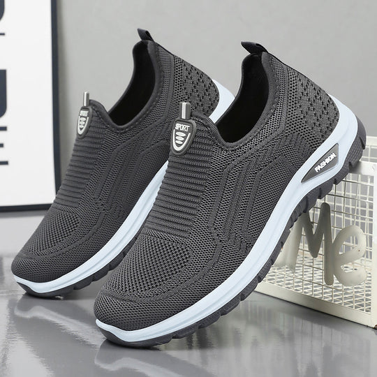 Herren nan nahtloser Komfort-Slipper mit elastischem Strickoberteil, stoßdämpfender Dual-EVA-Sohle und ergonomischer Fußbettstütze Shop Nory