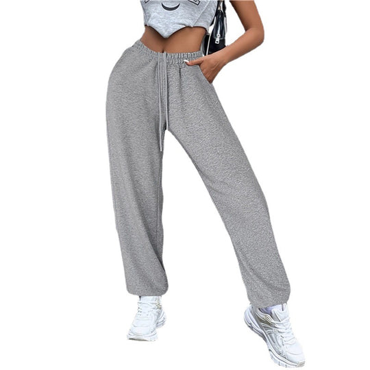 Damen nan weite Jogginghose hochgeschnitten mit seitlichem Statementprint und elastischem Bund Shop Nory