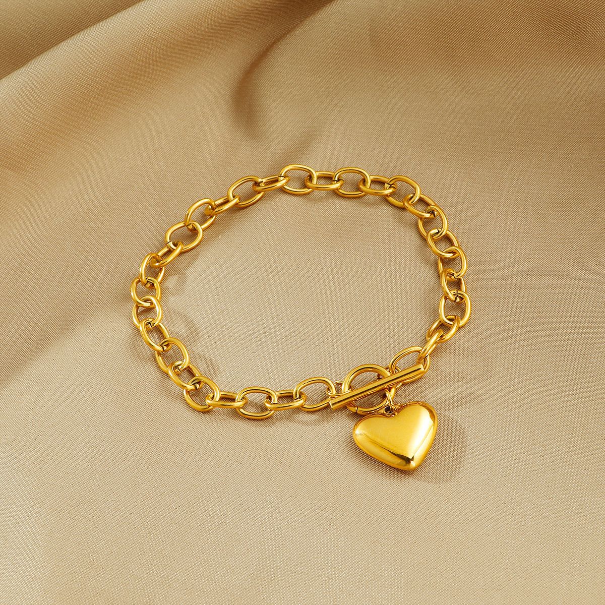 Damen Herzanhänger Chunky Kettenhalskette Shop Nory