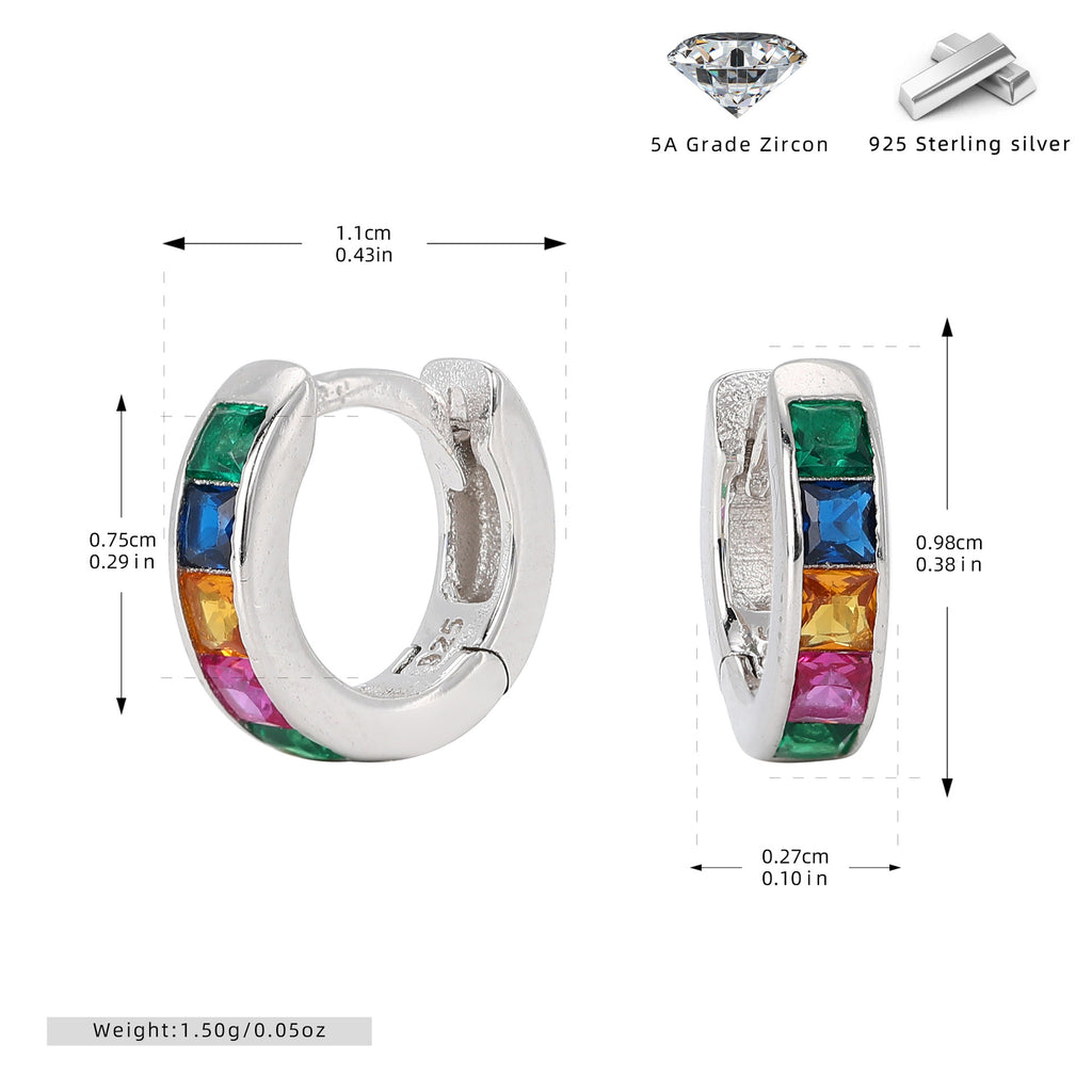Damen Ohrcreolen mit funkelnden Zirkon-Akzenten aus hochwertigem 925 Sterling Silber Shop Nory