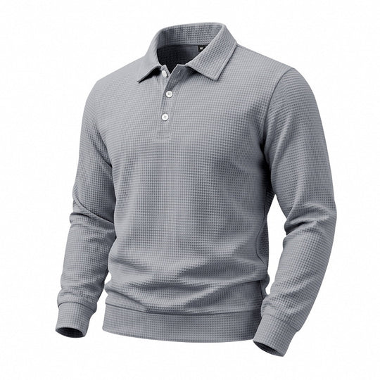 Herren Langarm-Polo aus Waffelpiqué mit Stretchkomfort Shop Nory