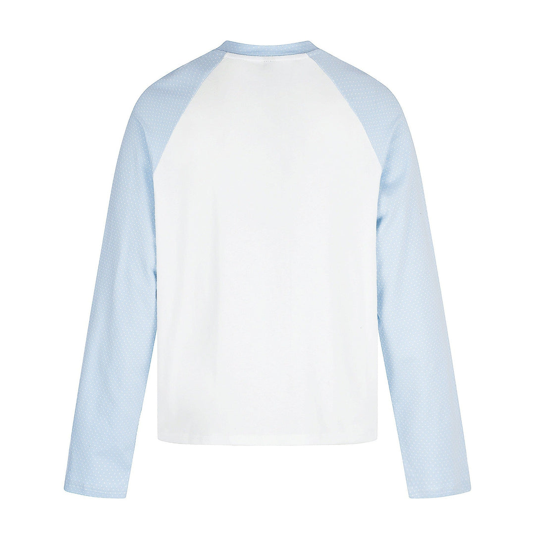 Damen Langarmshirt mit Raglanärmeln, dekorativem Schleifen-Print und weichem Baumwollmix Shop Nory