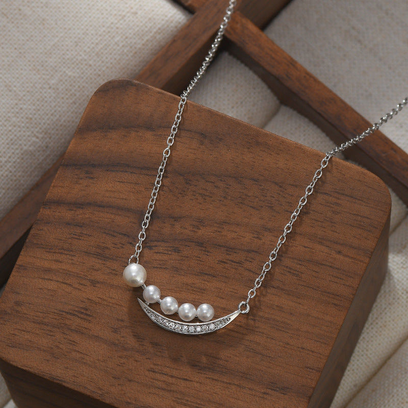 Damen Edelstein-Halskette mit Perlen und Zirkonia Shop Nory