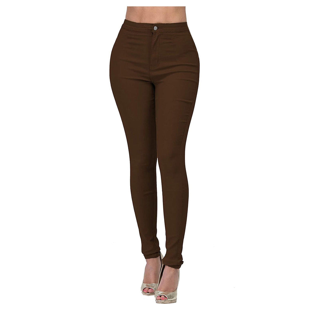 Damen Hoch geschnittene Skinny Jeans mit elastischem Stretch
