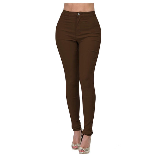 Damen Hoch geschnittene Skinny Jeans mit elastischem Stretch