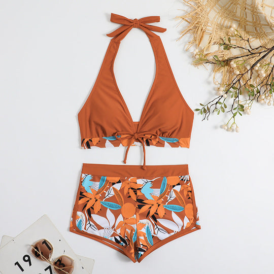 Damen Sportliches Bikiniset mit floralem Design
